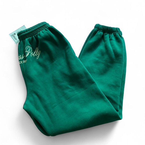 Princess Polly Y2K Green Jogger Sweatpants Size 4 - Picture 4 of 9